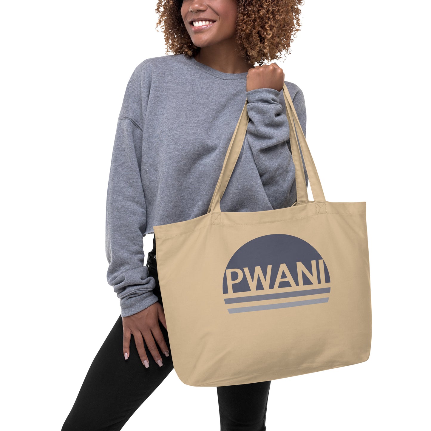 Pwani Logo Large Organic Tote Bag Slate