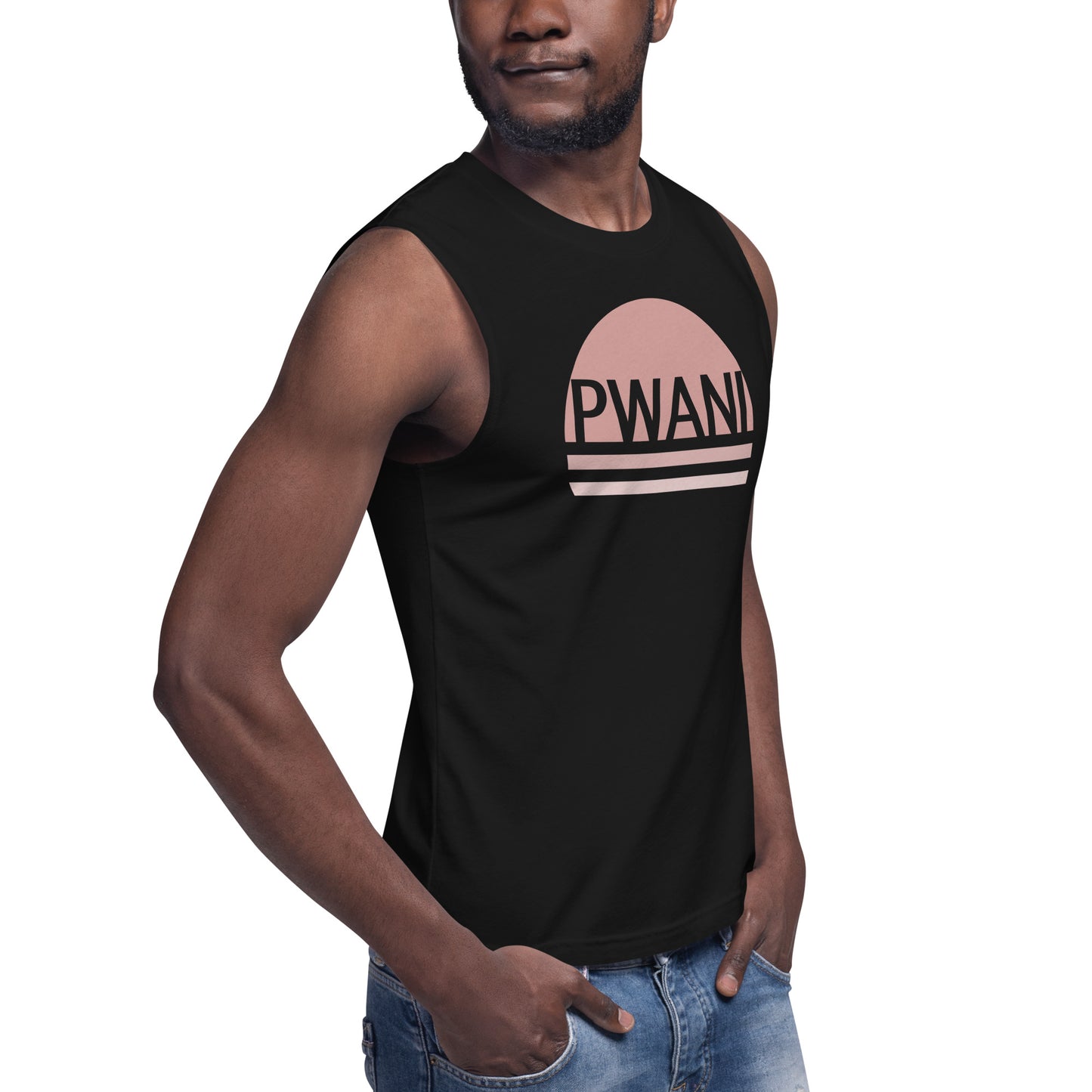 Pwani Logo Coral Unisex Muscle Shirt